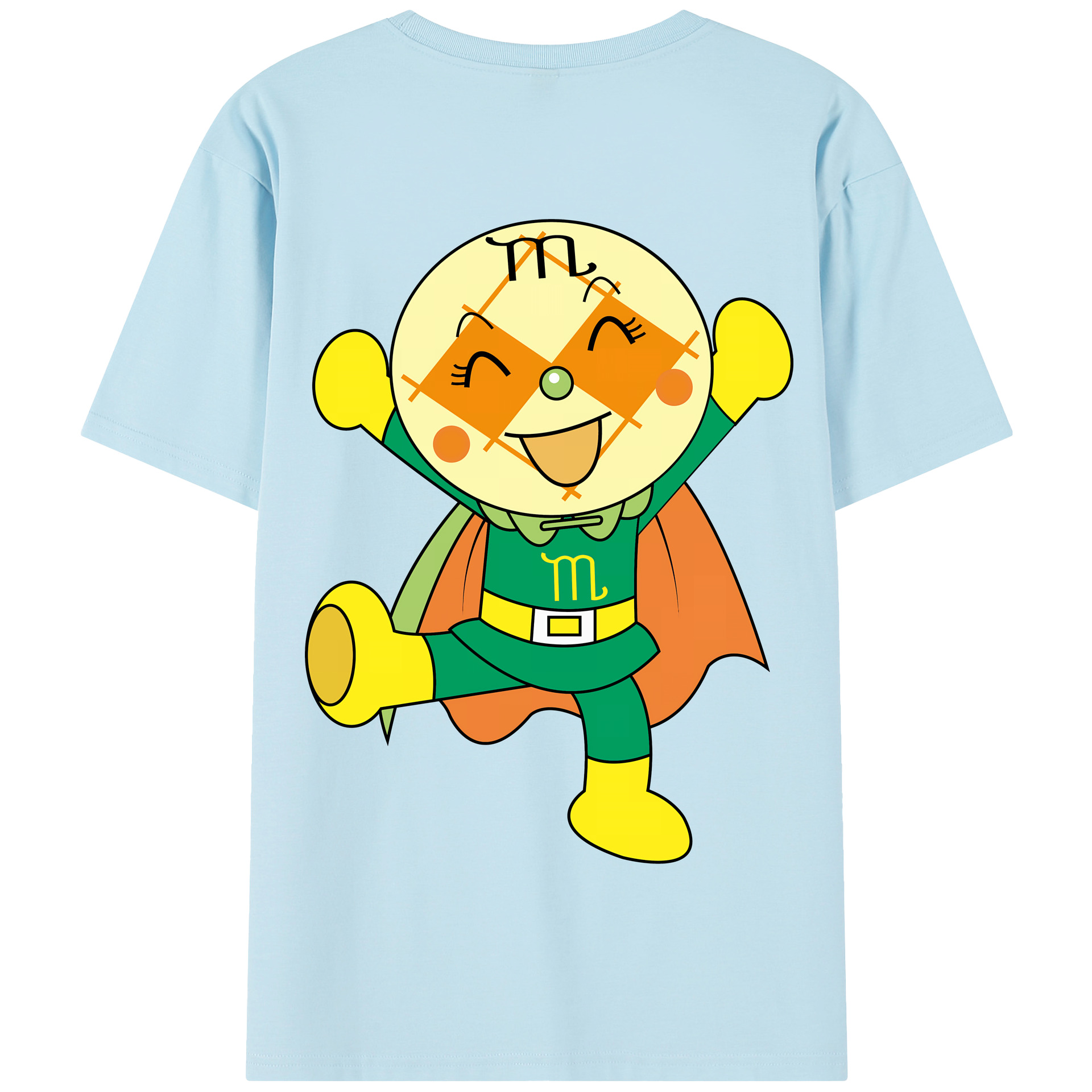 （画像用） アンパンマン Anpanman 綿100％半袖Tシャツ（背面プリント）